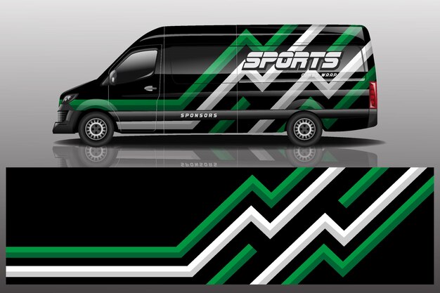 Van Auto Aufkleber Wrap Illustration