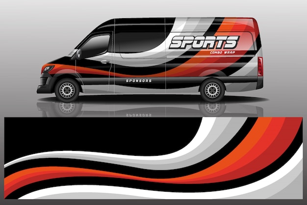 Van auto aufkleber wrap illustration