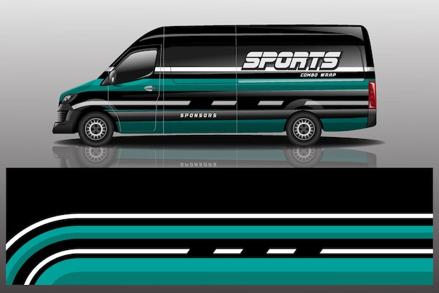 Van Auto Aufkleber Wrap Illustration