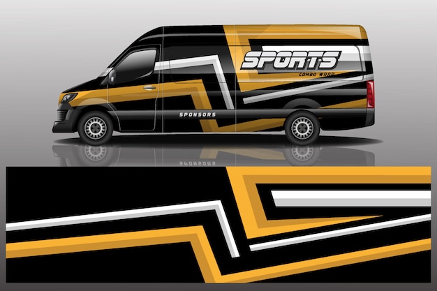 Van Auto Aufkleber Wrap Illustration