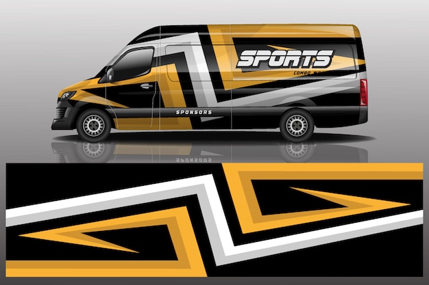 Van Auto Aufkleber Wrap Illustration