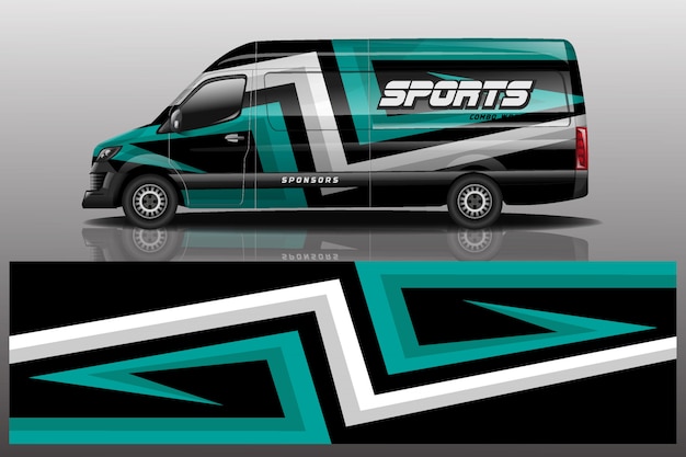 Van auto aufkleber wrap illustration