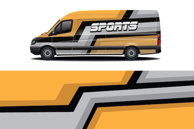 Van car decal wrap design