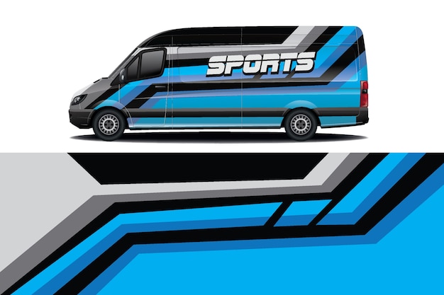 Van car decal wrap design