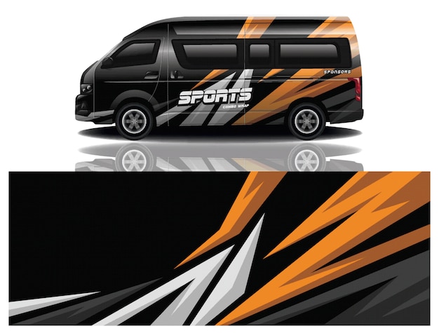 Van car wrapping aufkleber design