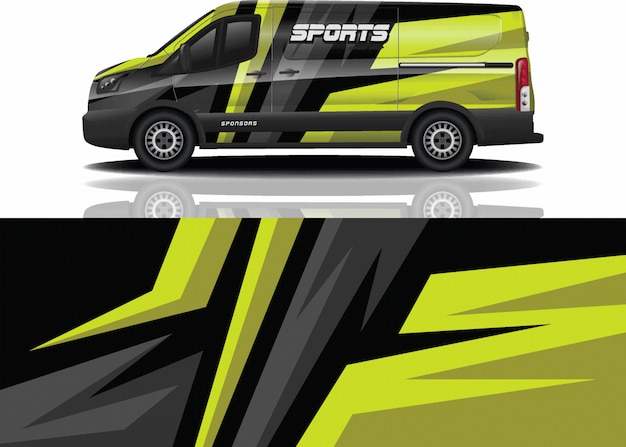 Van car wrapping aufkleber design