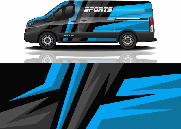 Van car wrapping aufkleber design