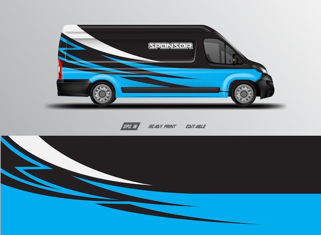 Van-wrap-design-vektor, lackierungshintergrundauto