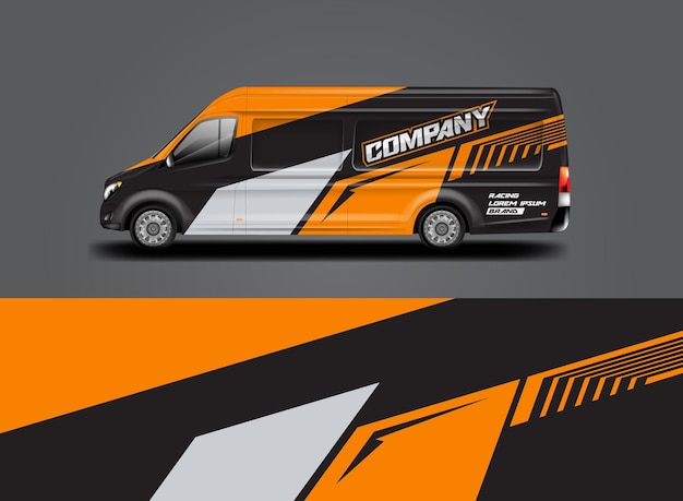 Van wrap livery-design, gebrauchsfertig für autos