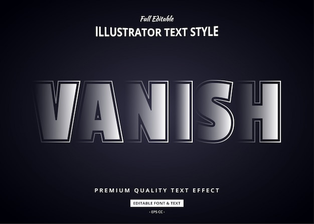 Vektor vanish text style-effekt