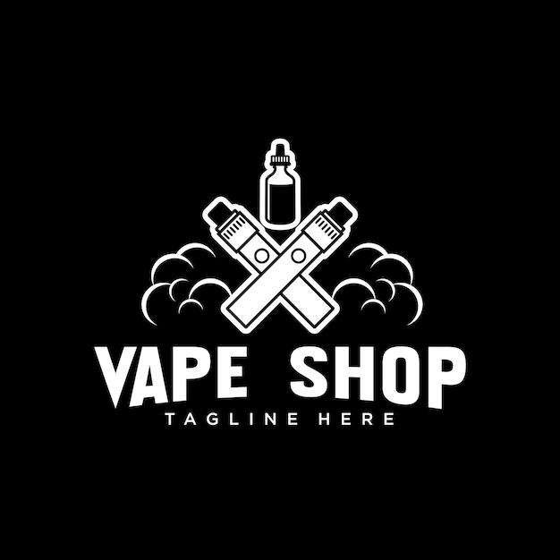 Vektor vape-logo-design für vape-shop