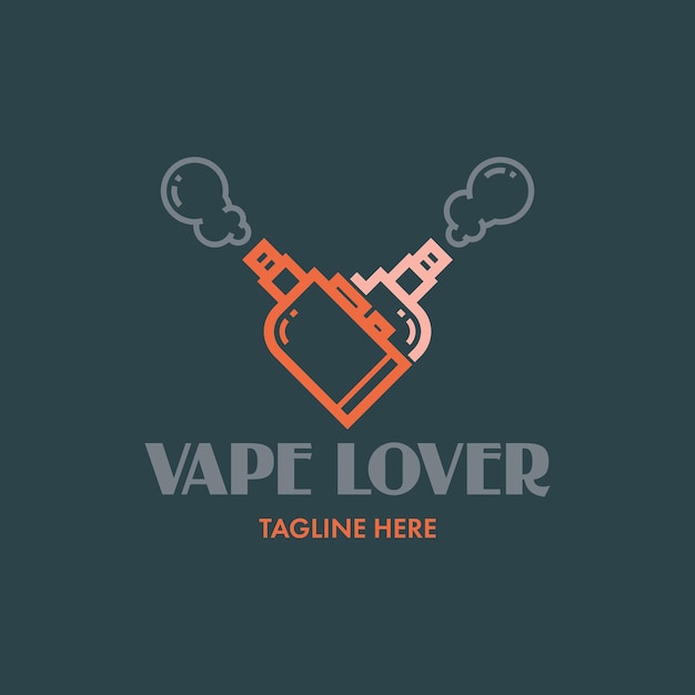 Vektor vape logo designkonzept für vape shop und store