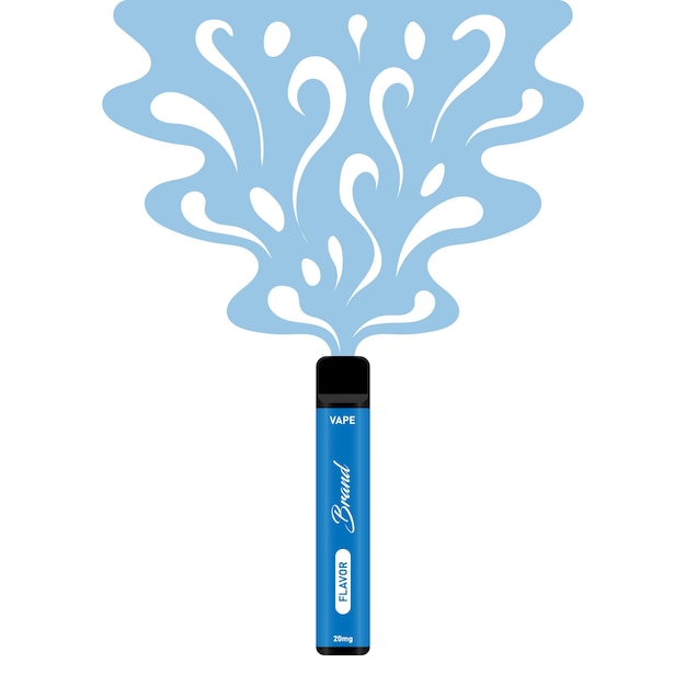 Vektor vape pen einweg-elektronische vape-pen-zigaretten e-zigarette vektor-illustration