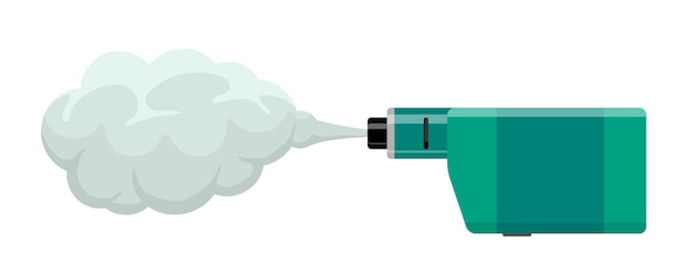 Vektor vape-pen-hipster-ausrüstung zum rauchen elektronischer zigaretten mit rauchwolken-hipster-zubehör