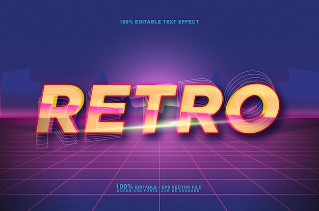 Vektor vaporwave-retro-text-effekt