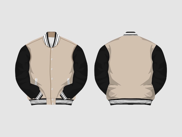 Vektor varsity jacket_vector bild und illustration