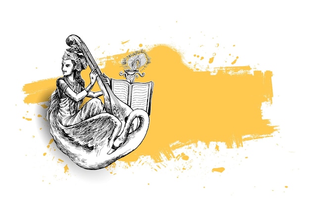 Vasant panchami-feier-hintergrund. vektor-illustration.