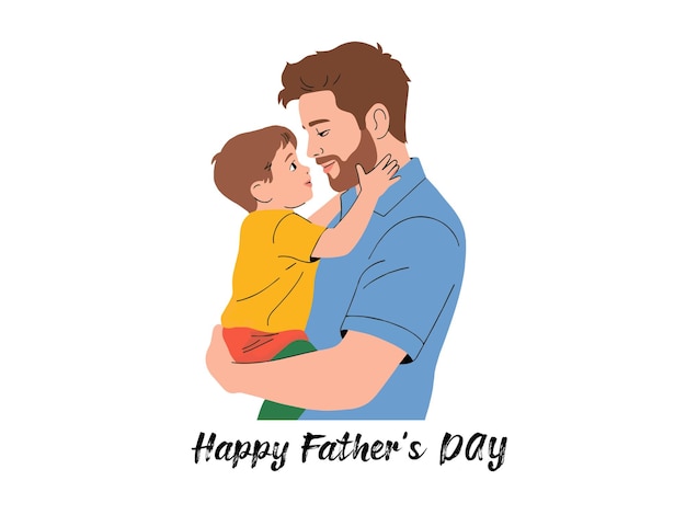 Vater und Sohn Feiern den Vatertag