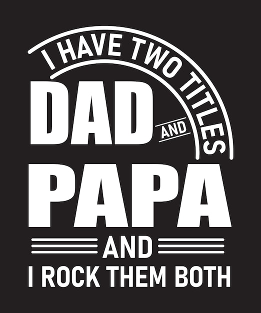 Vektor vati und papas t-shirt-design