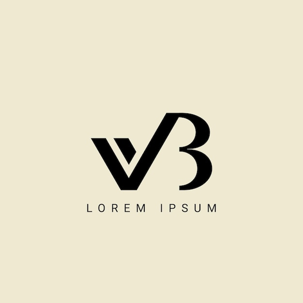 Vektor vb-logo vb-design weißer vb-brief vb vb-b-brichter logo-design anfangsbuchstabe vb verknüpfter kreis