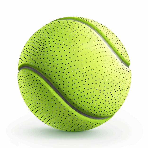 Vektor vector_3d_realistic_green_textured_tennis_ball_icon