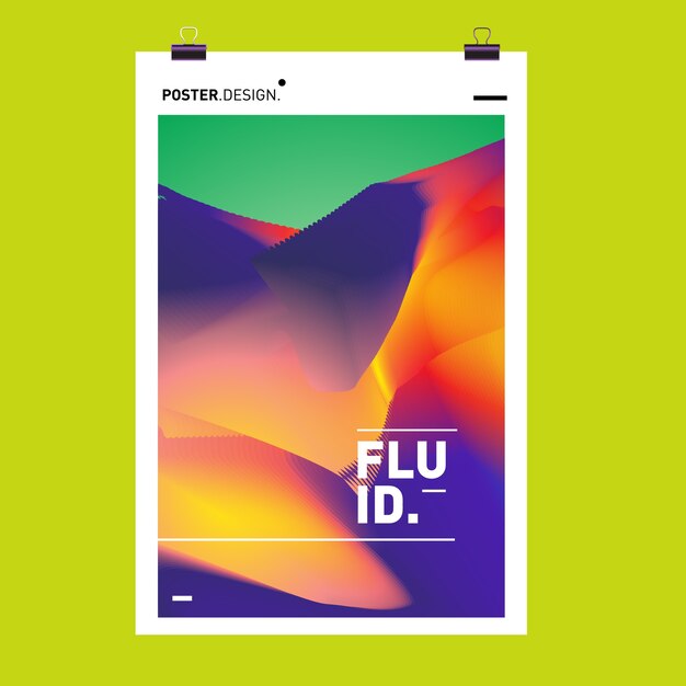Vector abstrakte flüssige Welle Poster Design-Vorlage