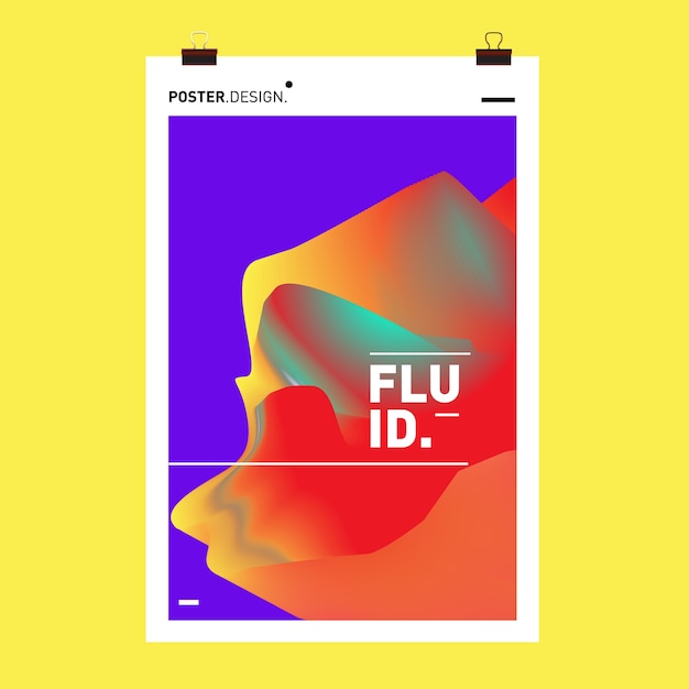 Vector abstrakte flüssige Welle Poster Design-Vorlage
