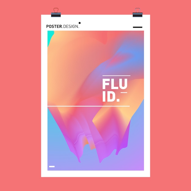 Vector abstrakte flüssige Welle Poster Design-Vorlage