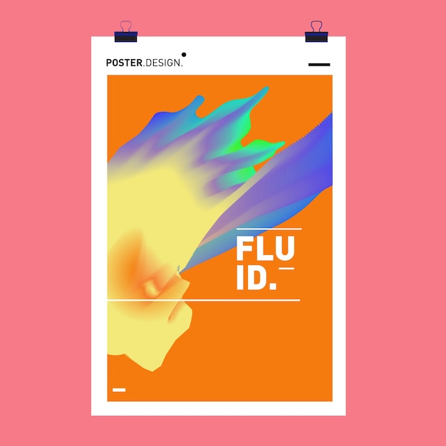Vector abstrakte flüssige Welle Poster Design-Vorlage