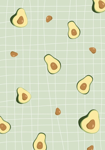 Vector_Avocado-Geschenkpapier