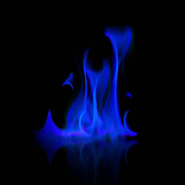 Vector Blue Fire Flame Lagerfeuer