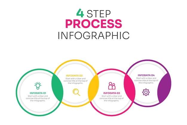 Vektor vector circuler infografik-etikettendesign-vorlage mit symbolen und 4 optionen oder schritten