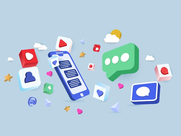Vector Creative 3D Design ist eine Social-Media-Plattform für Online-Kommunikation und Illustration.