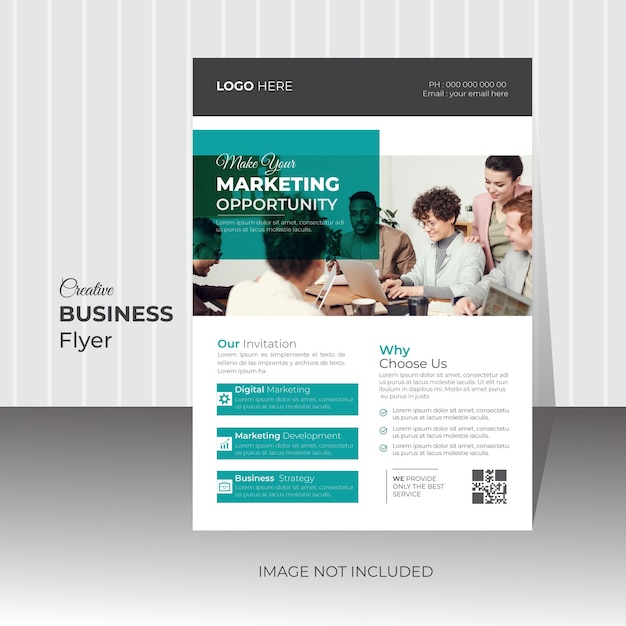 Vector creative digitale Geschäfts- oder Marketingagentur Flyer Vorlage Design