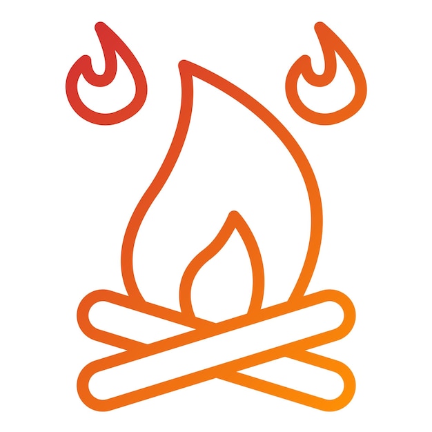 Vektor vector design campfire icon style