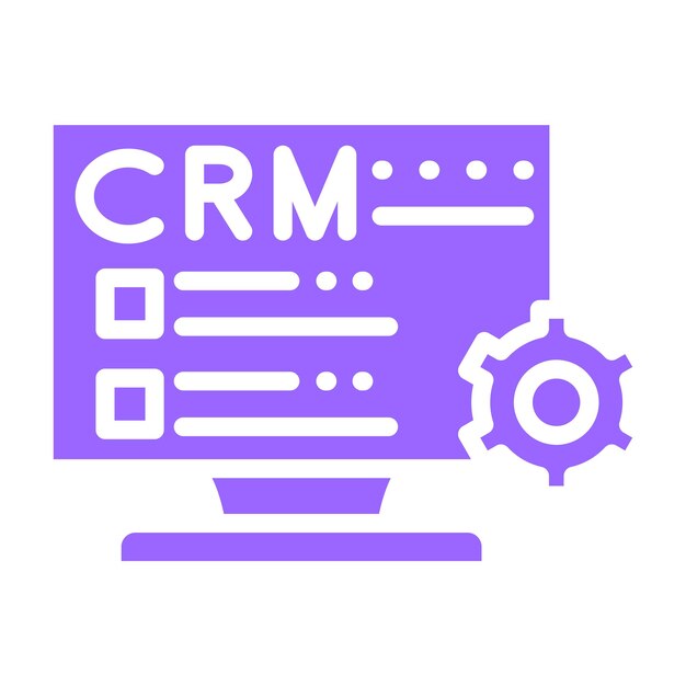 Vector Design CRM-Software-Symbol-Stil