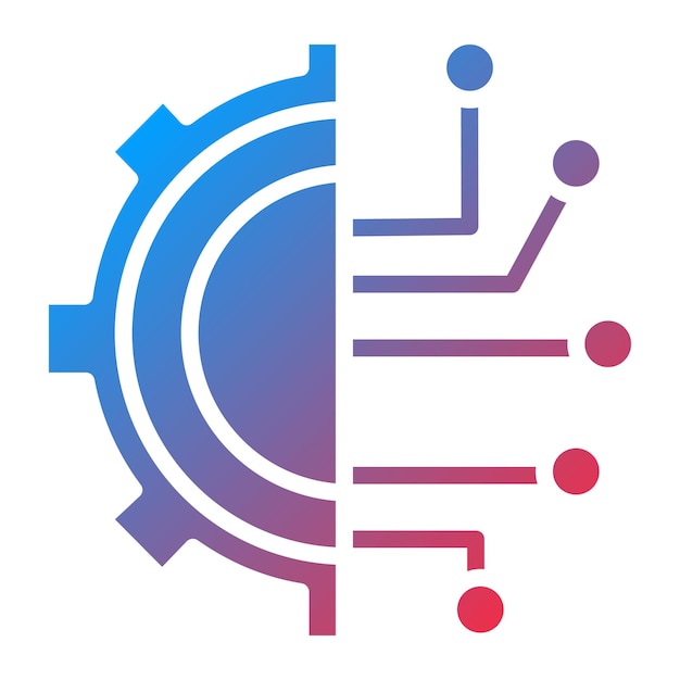 Vector Design Deep Learning Icon Style (Vektorentwurf für das tiefe Lernen)
