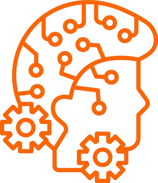 Vector Design Deep Learning Icon Style (Vektorentwurf für das tiefe Lernen)