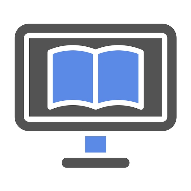 Vector Design Digital Learning Icon Style (Vektorentwurf für die digitale Lernikone)