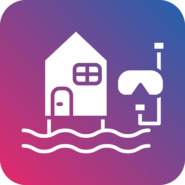 Vektor vector design dive resort icon-stil