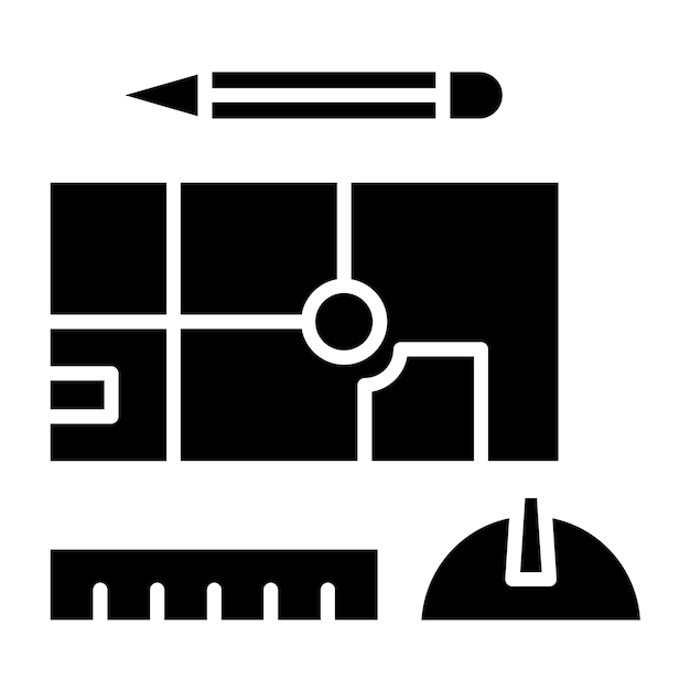 Vector Design Engineering Sketch-Ikonen-Stil