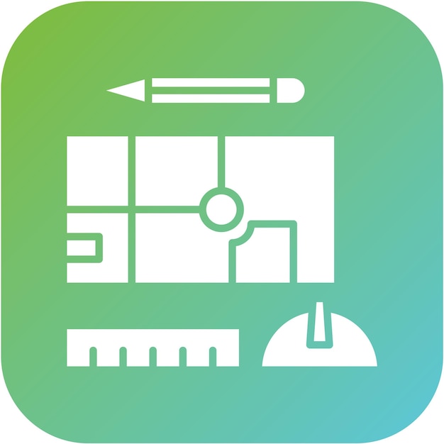 Vector Design Engineering Sketch-Ikonen-Stil