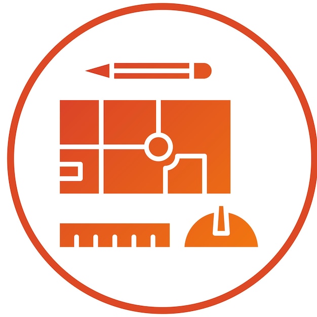 Vector Design Engineering Sketch-Ikonen-Stil
