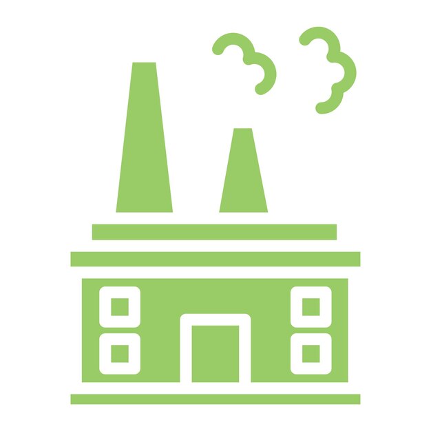 Vector Design Factory Building Icon Style (Vektor-Design-Fabrik-Gebäude-Ikonen-Stil)
