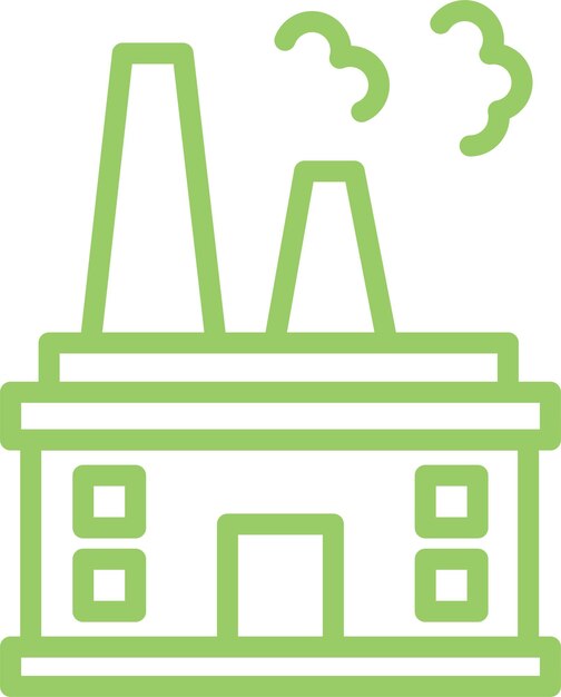 Vector Design Factory Building Icon Style (Vektor-Design-Fabrik-Gebäude-Ikonen-Stil)