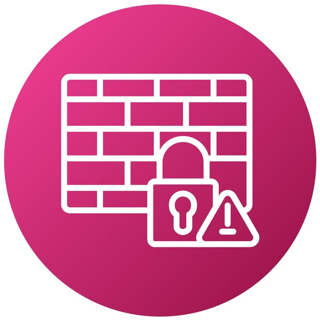 Vektor vector design firewall cyber-bedrohungen icon-stil