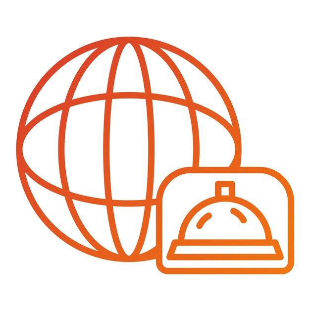 Vektor vector design global cuisine icon style (vektor-design für die globale küche)