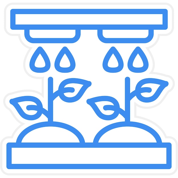 Vektor vector design hydroponic technology icon style (vektorentwurf für die hydroponische technologie)