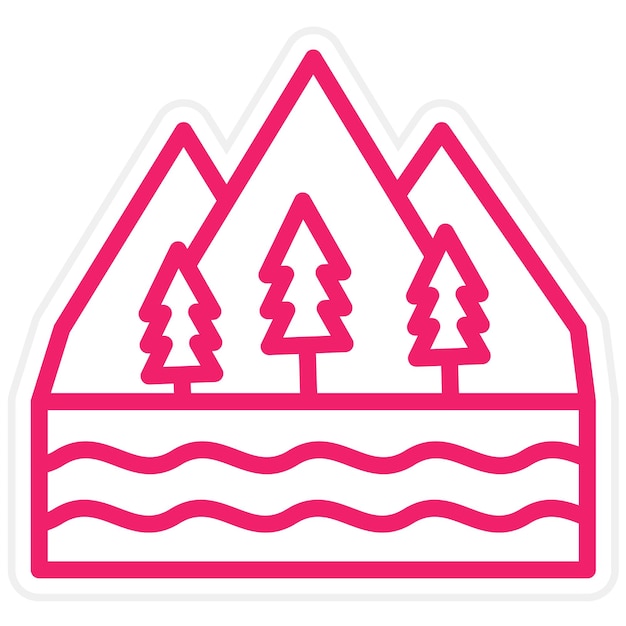 Vector Design Lagoon Icon Style (Vektorentwurf der Lagune)