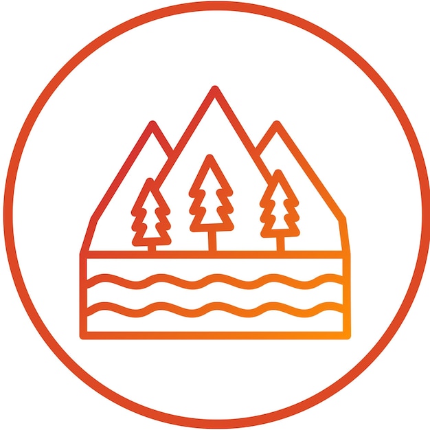Vector Design Lagoon Icon Style (Vektorentwurf der Lagune)
